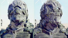 Hero exoskeleton futuristic 3D modeling armored suit