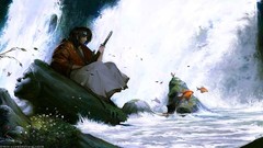 Hero samurai waterfalls