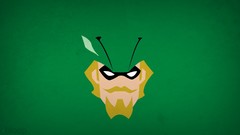 Heroes Justice League green background minimalistic Green Arrow 