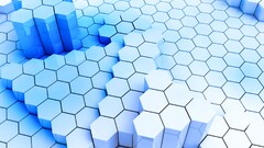 hexagon digital art render abstract 3D Abstract cgi