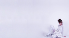 High heels white dress