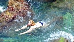 Hilary Duff swimming