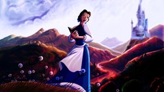 Hills Books Castles Beauty and the Beast artwork Disney Company 