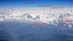 Hills panorama peaks ridge Himalaya annaupurna