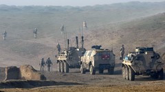 Hills War soldiers patrol German vehicles tanks infantry NATO 