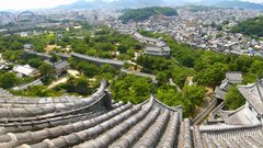 Himejijou castle grounds high