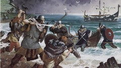 Historic Vikings battles artwork