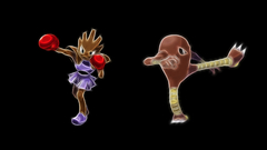 HItmonchan HItmonlee black background