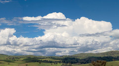 Hold cumulus clouds panorama
