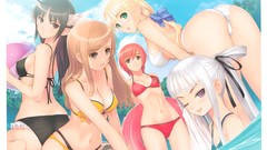 Holidays ass wings paintings white hair Beaches blondes long 