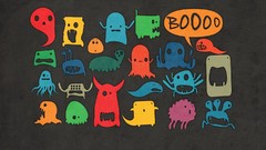 Holidays Monsters Halloween cartoons pumpkins masks digital art