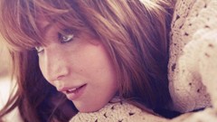 Hollywood Celebrity Actress brunettes bangs models photo shoot 