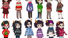 homestuck Anime web comic collage comic art Simple Background