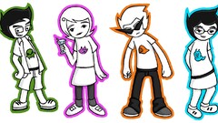 homestuck artwork Simple Background white background Green pink