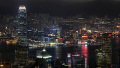 Hong Kong China City cityscape night Asia City Lights