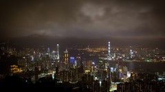 Hong Kong cities night landscapes