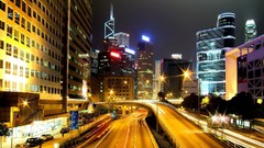 Hong Kong City Lights roads cityscapes