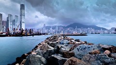 Hong Kong cityscapes city skyline hong kong bay
