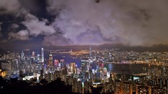 Hong Kong cityscapes city skyline night landscapes hong kong bay