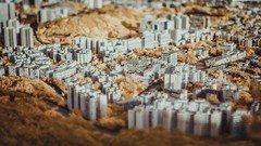 Hong Kong cityscapes tilt-shift depth of field infrared