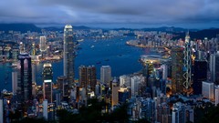 Hong Kong morning City Lights buildings cities cityscapes