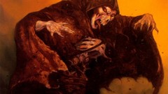 Hood evil claws Undead red eyes skeletons male beasts demons 