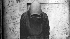 hoods monochrome grunge artwork wall