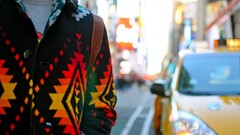 hoods Taxi Car new york city street