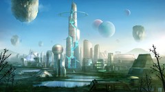 Horizon Avalon fantasy art futuristic future cities