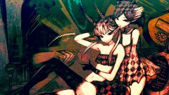 Horns anime girls artwork lesbians C: The Money of Soul and 