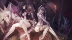 Horns anime girls pixiv fantasia fantasy art