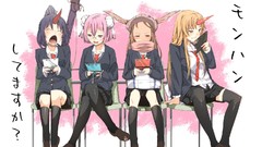 Horns anime girls touhou ibuki suika demons video games Oni 