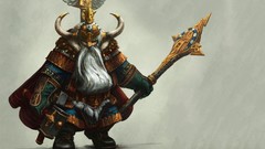 Horns armor warhammer dwarfs artwork Simple Background