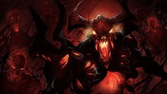 Horns Dota 2 artwork video games shadow fiend fantasy art