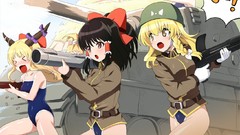 Horns hakurei reimu touhou cirno kirisame marisa ibuki suika