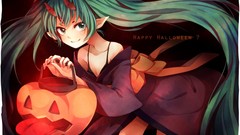 Horns Halloween hatsune miku vocaloid