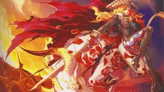 Horns happy blondes anime girls pixiv