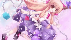 Horns long hair anime girls brown eyes touhou ibuki suika hair 