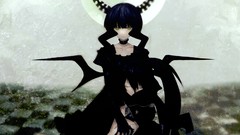 Horns long hair anime girls green eyes black rock shooter Dead 