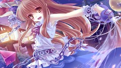 Horns long hair anime girls touhou ibuki suika demons video 