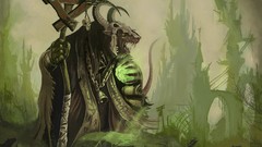 Horns staff skulls Rats warhammer artwork fantasy art Skaven