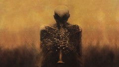 Horns surreal art Zdzislaw Beksinski