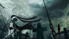 Horns Swords chains anime girls black rock shooter Dead Master