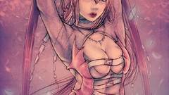 Horns Swords skirts cleavage panties artwork