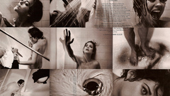 Horror blood shower sepia