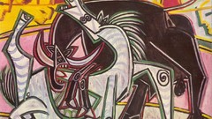 Horses arena Bull Spanish artwork traditional art Pablo Picasso 