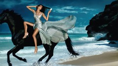 Horses Beaches artwork digital art