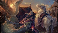 Horses Dragons paintings strong ancient iran