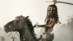 Horses Katana TV shows zombies the walking dead black people 