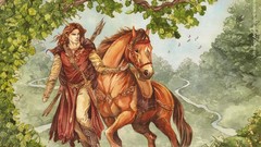 Horses Knights artwork bow (weapon)